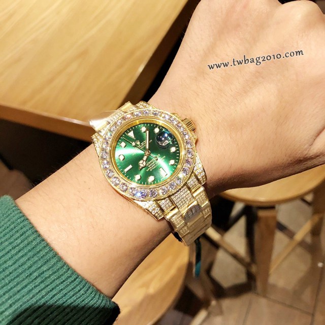 勞力士複刻手錶 116610 RolexSubmariner白金滿鑽系列機械男表 勞力士滿鑽系列男士腕表  gjs1714